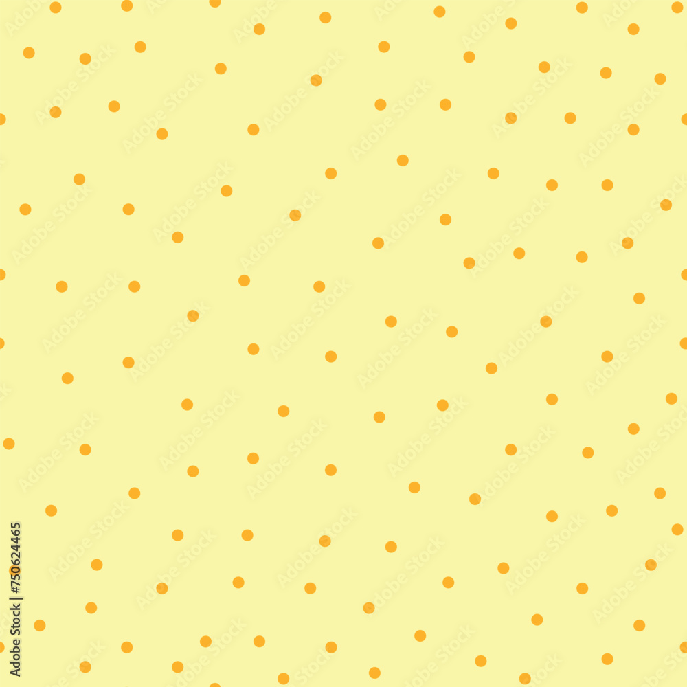 Yellow polka dots, seamless pattern. Yellow polka dots, seamless pattern.