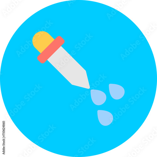 Dropper Flat Circle Icon