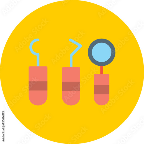 Dentist Flat Circle Icon