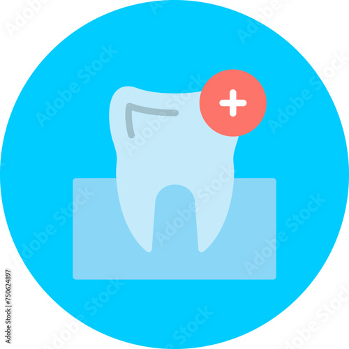 Gum Flat Circle Icon