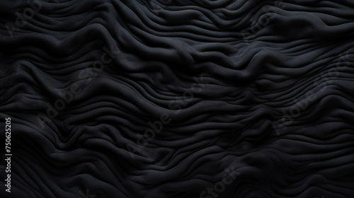 Black felt background abstract textile material