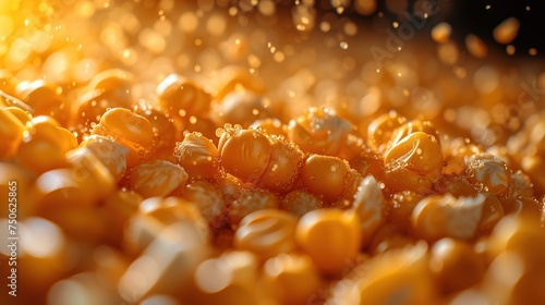 food background corn kernels closeup