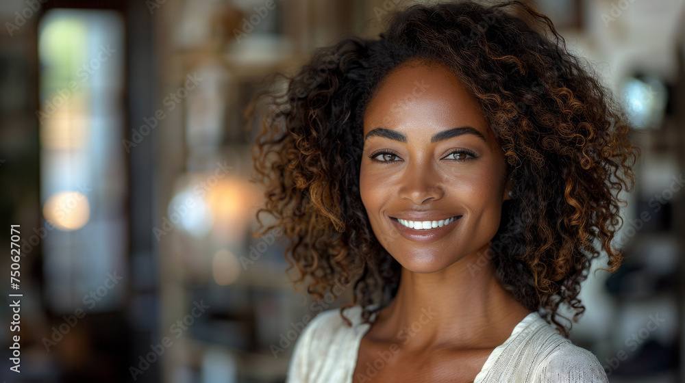 A close-up portrait of a successful African or African American woman A close-up portrait of a successful African or African American woman