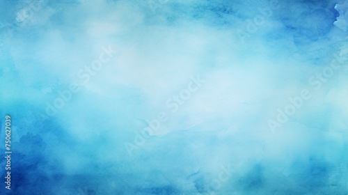 Blue watercolor background paper texture vignettin © Rimsha