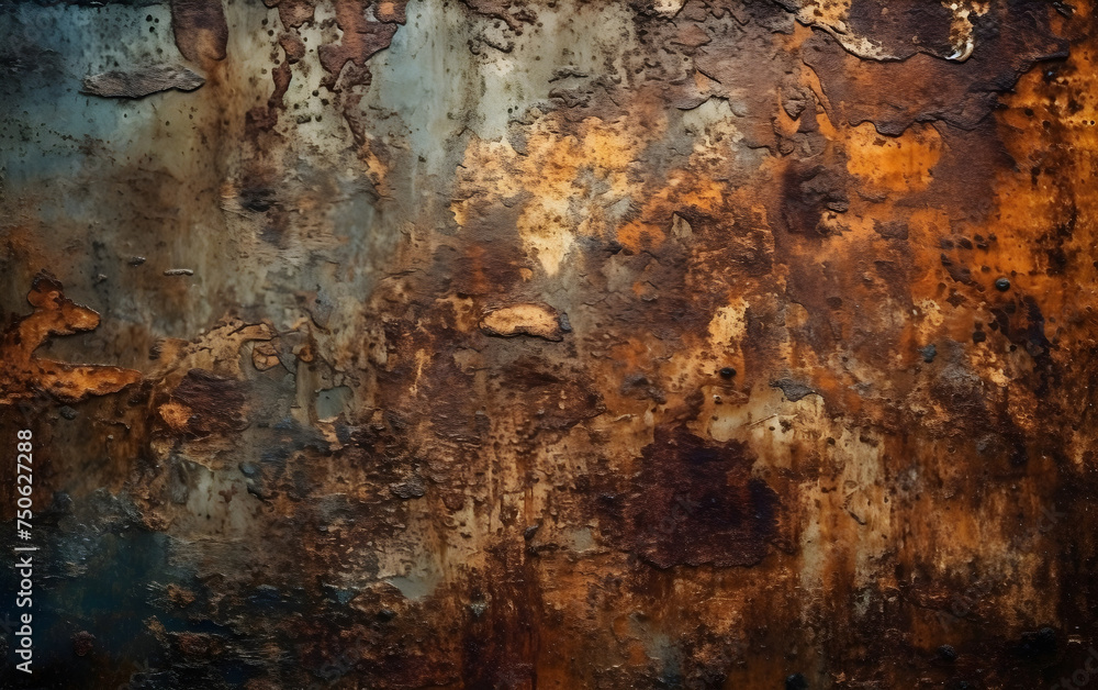 Rusty copper and bronze grunge texture background