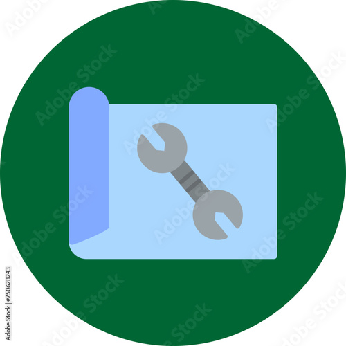 Planning Flat Circle Icon