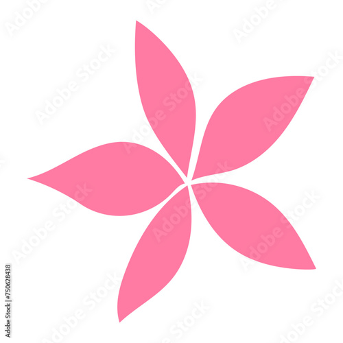 Flat flower bud element for beautiful design. Simple form. Vector drawing.
