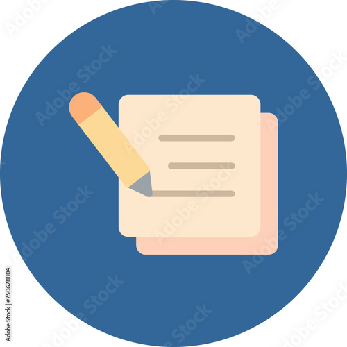 Planning Flat Circle Icon