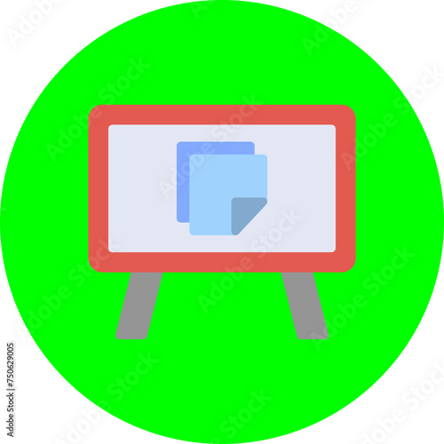 Board Flat Circle Icon