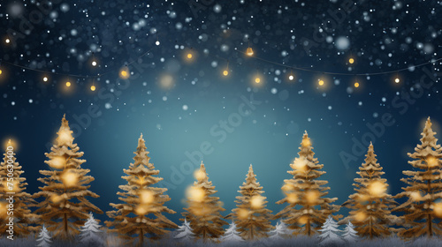 Christmas vertical background trees in decorations