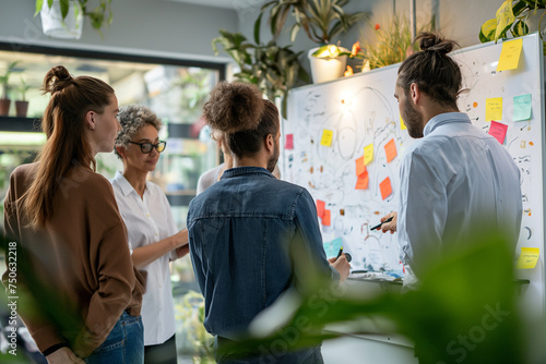 group of professionals gathers for a brainstorming session, where the exchange of groundbreaking ideas takes center stage. 