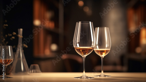 Concept alcohol glass beautiful glass wine restaurant