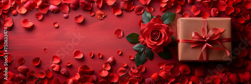 red rose petals on the water,
Valentine's Day red background with red petals

