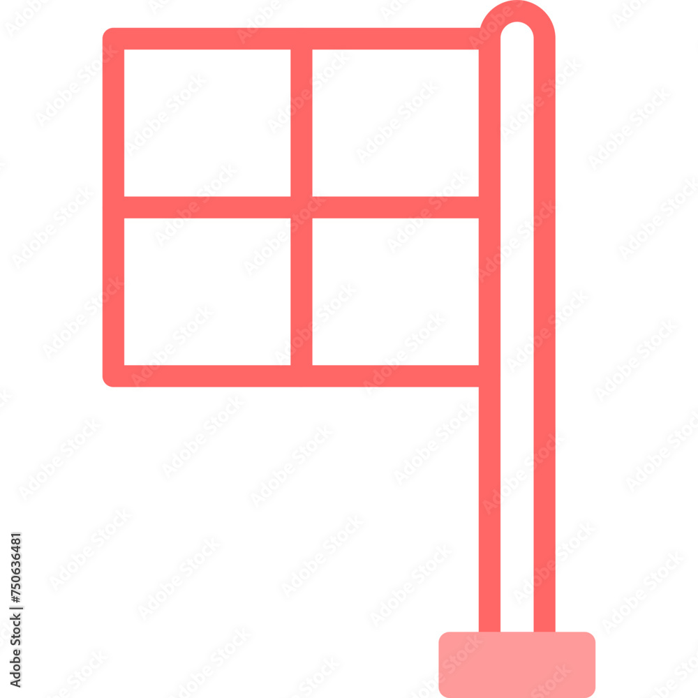 Offside Flag Line Fill Icon Offside Flag Line Fill Icon