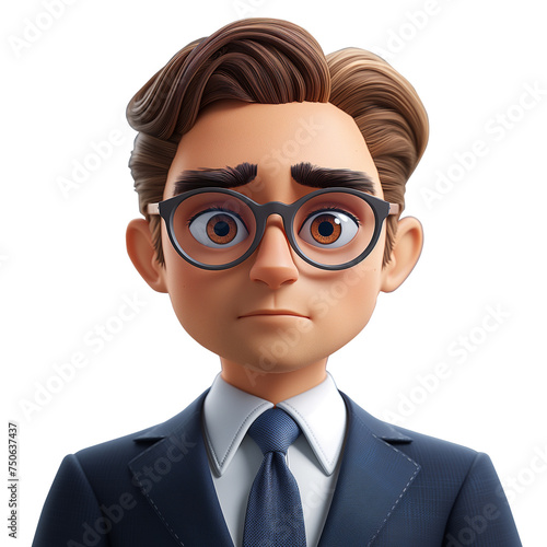Homem de negócios avatar cartoon 3d