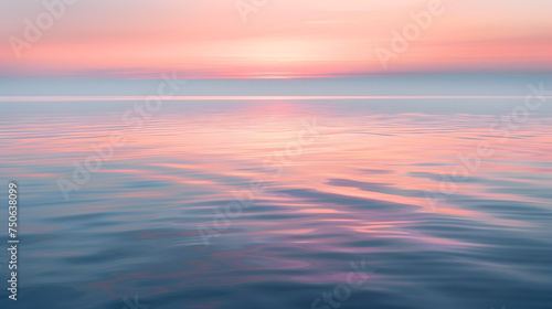 A photo featuring the soft hues of dawn reflecting off the surface of the ocean  creating a mesmerizing display of light and color. Highlighting the peacefulness of the morning and the beauty of natur