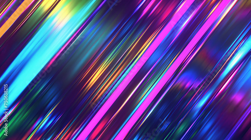 Prismatic Chromatic Holographic Neon Bright Lights blurred background