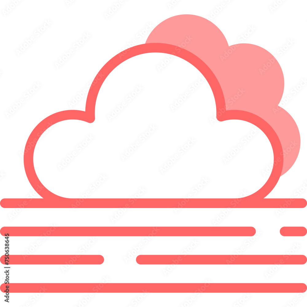 Cloudy Line Fill Icon