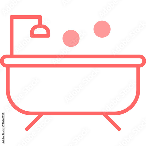 Bathtub Line Fill Icon
