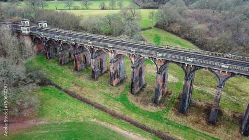 Views above Ouse Valley Viaduct from a drone