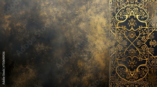 Photo islamic decoration background with arabic lantern crescent islamic pattern with copy space 