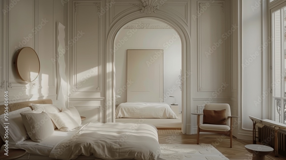frame mock up
in a Hauss mania style bedroom interior, 3D render frame mock up
in a Hauss mania style bedroom interior, 3D render