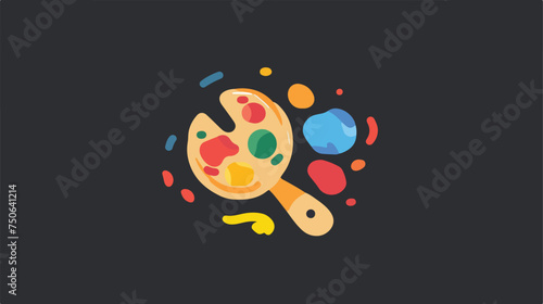 Palette icon isolated vector sign symbol Flat vector