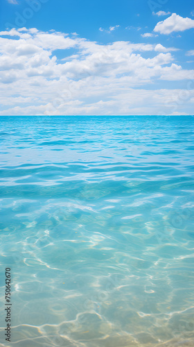 Mesmerizing Panoramic View of the Vast and Tranquil Deep Blue Ocean Under the Azure Sky