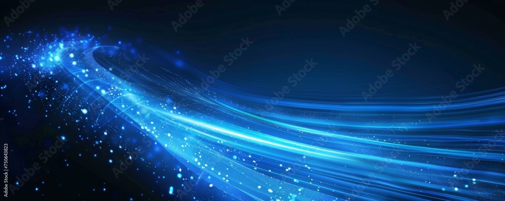 Fototapeta premium KScurved beam in the style of neon purple five lines.