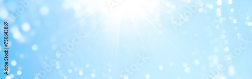 abstract blue background with bokeh and light