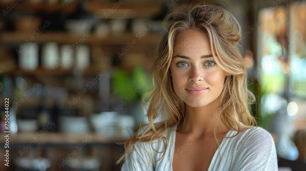 A close-up portrait of a successful young beautiful woman A close-up portrait of a successful young beautiful woman