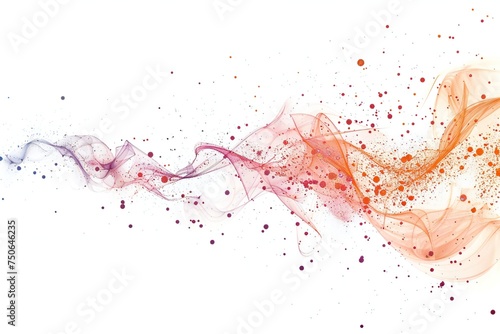 Dispersion design element isolated on white background Generative Ai 