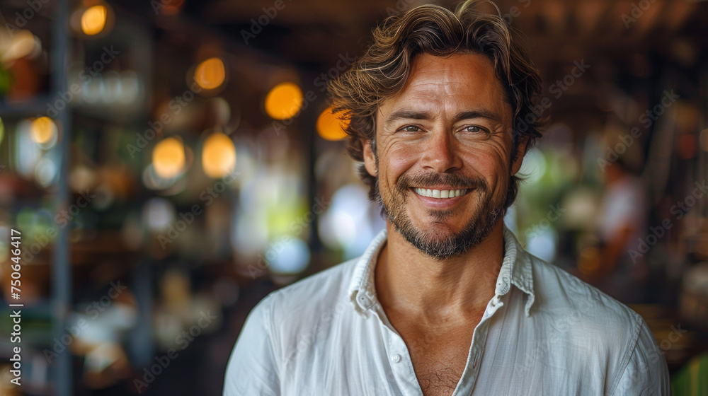A close-up portrait of a successful brutal adult handsome man A close-up portrait of a successful brutal adult handsome man
