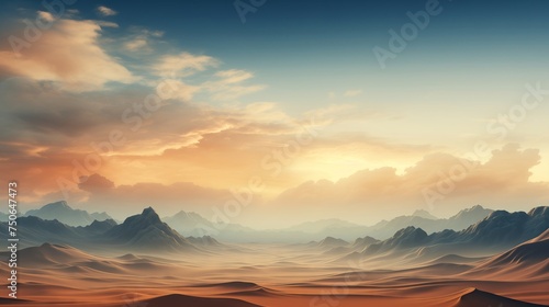 Fantasy Desert Landscape background wallpaper