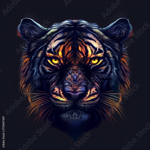 tiger head vector  tiger head avatar  animal logo  minimal logo  symbol of power  game avatar