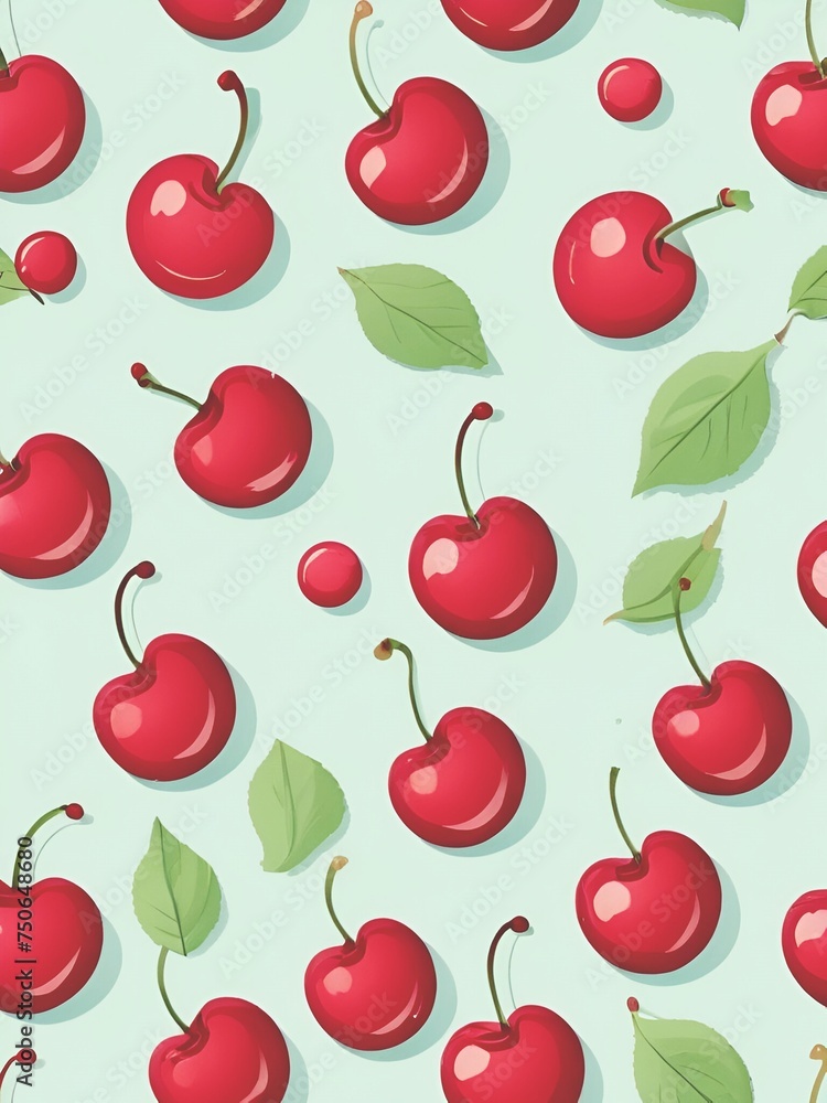 seamless pattern background with cherries seamless pattern background with cherries