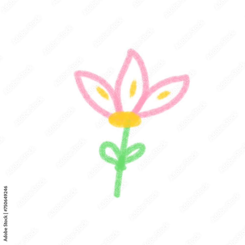 Doodle Flowers With Crayons Doodle Flowers With Crayons