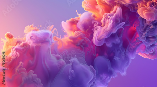 Vivid Clouds of Pink and Purple Hues Swirling in Abstract Art Expression