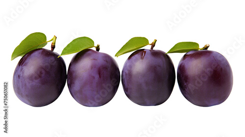 Organic Ripe Plums - Delicious, Healthy Fruits on transparent background. Perfect for Farming, Nutrition, and Culinary Designs
