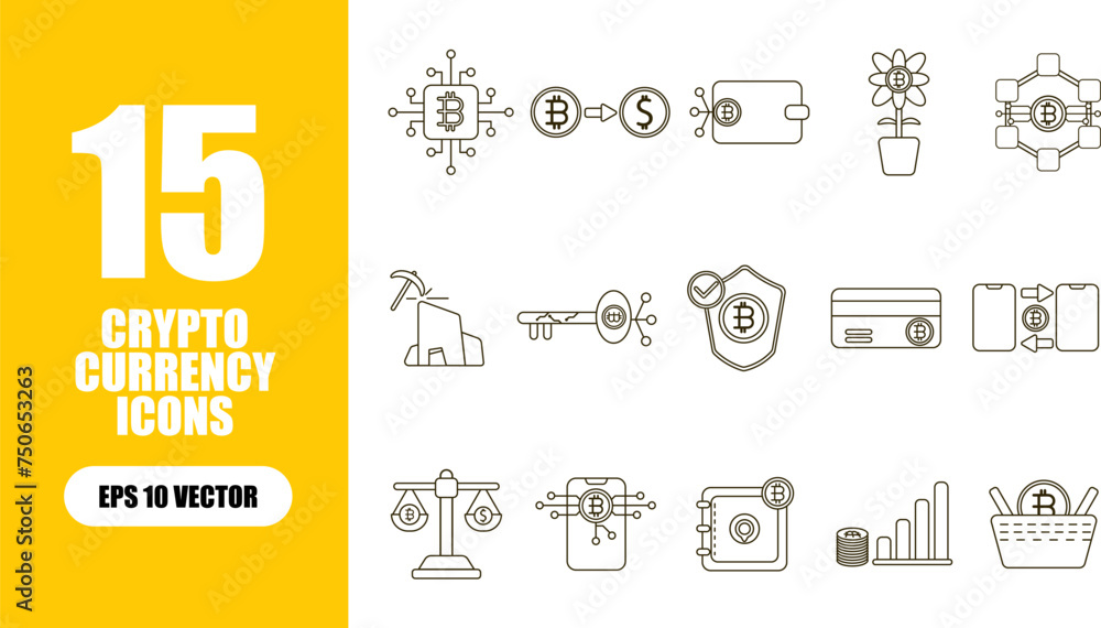 Cryptocurrency Icon Collection Cryptocurrency Icon Collection