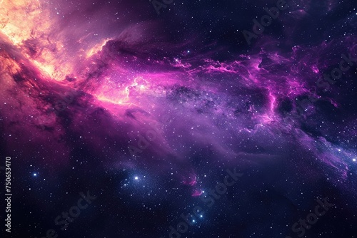 Amazing cosmic phenomena with vivid palette