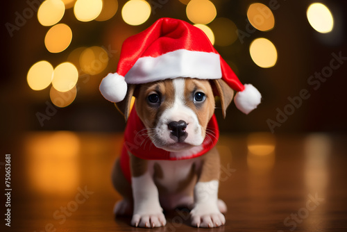 Baby Dog Wearing a Festive Hat © ShadowHero