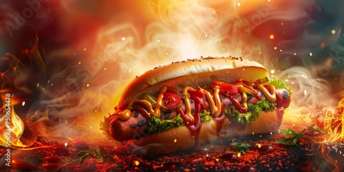 hot dog background