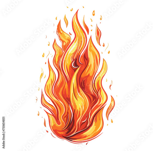 fire flames vector illustration