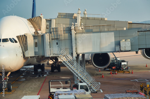 Photography Commercial airliner on tarmac in Singapore Changi International Airport
