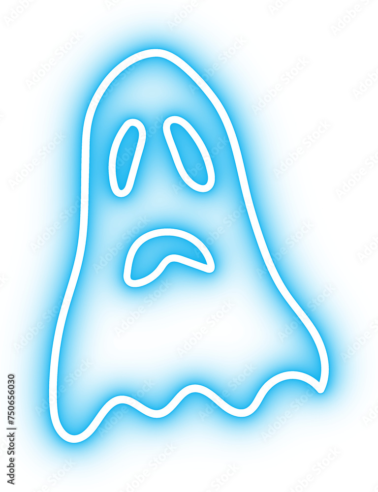 neon halloween ghost icon for halloween party decoration neon halloween ghost icon for halloween party decoration