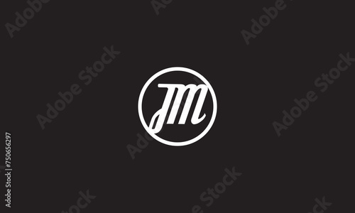  JM, MJ, M, J Abstract Letters Logo Monogram