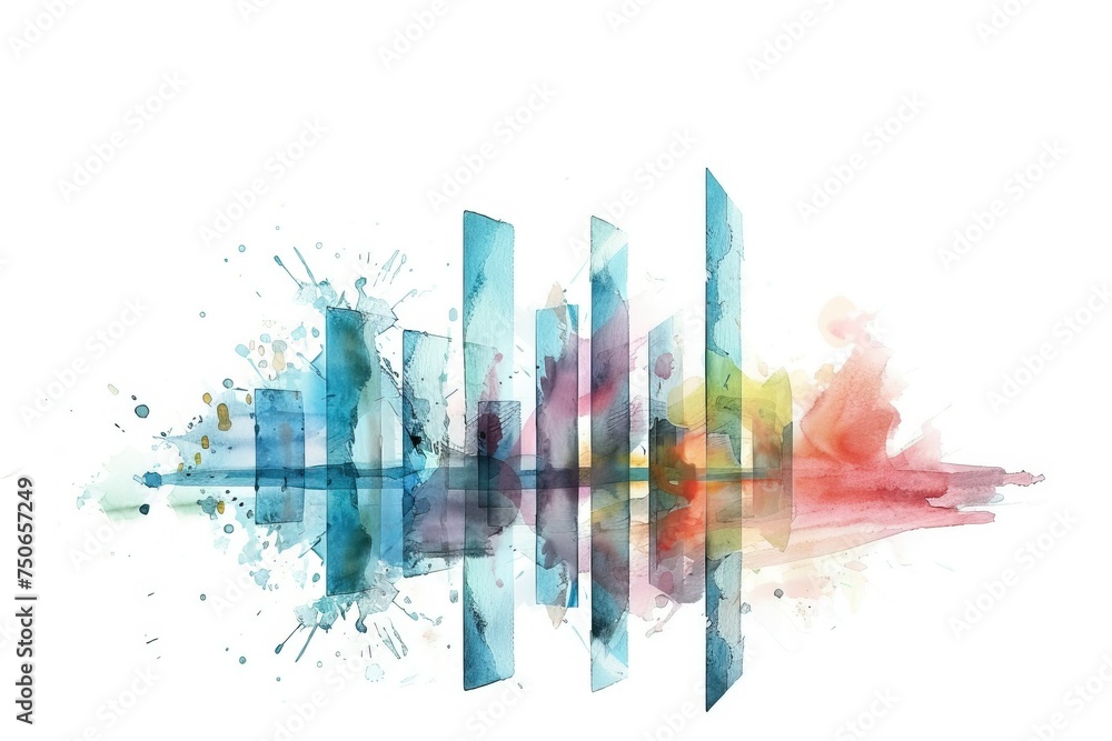 Obraz premium Investment Analysis water color style,isolate on white,Clip art