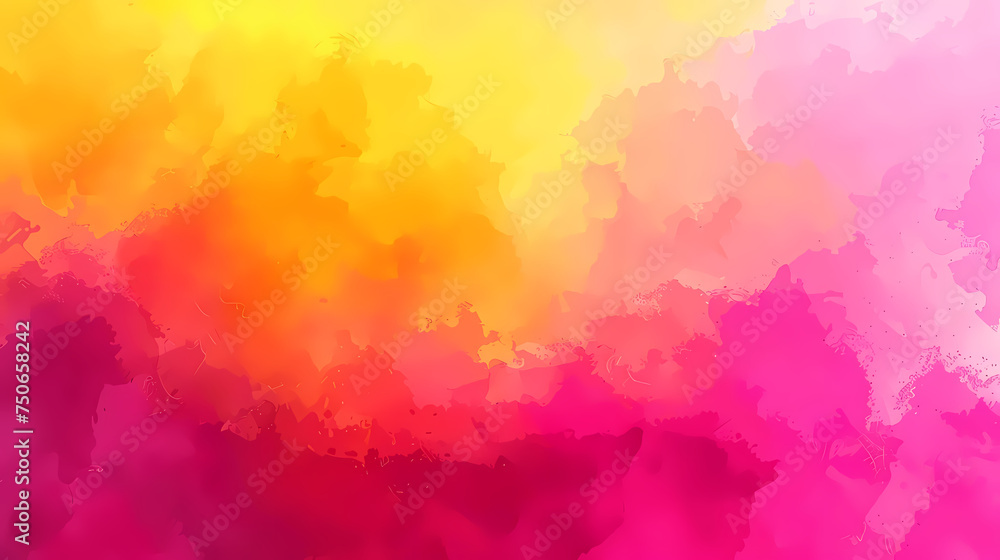 Vivid Watercolor Texture With Warm Pink and Yellow Hues