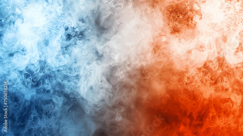 Fiery Red and Cool Blue Smoke Fusion on Abstract Background © Artistic Visions